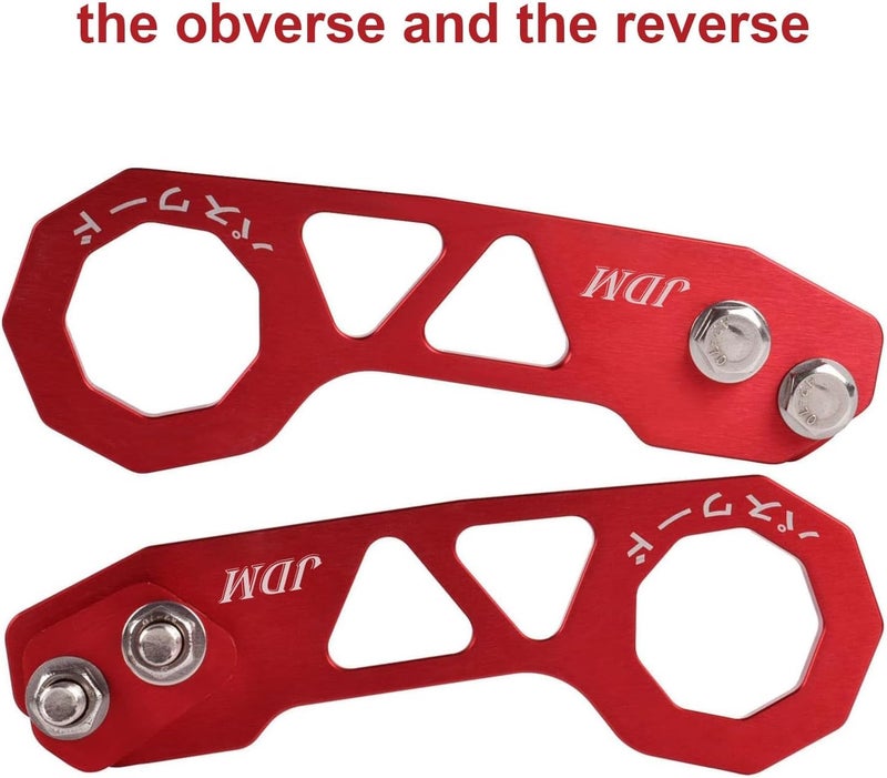 EIOUMAX Rear Tow Towing Hook for Universal Car Auto Trailer Ring Aluminum Racing Trailer Hook Red - Image 4
